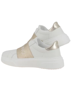 Valentino Baskets De Ville Femme 0690D-WHITE/GOLD Cuir Blanc/doré 10 Valentino Baskets De Ville Femme 0690D-WHITE/GOLD Cuir Blanc/doré -Hylton Magasin 91190690 2