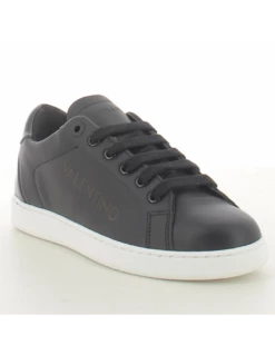 Valentino Baskets De Ville Homme 0714D-550 Cuir Noir -Hylton Magasin 91190714 2