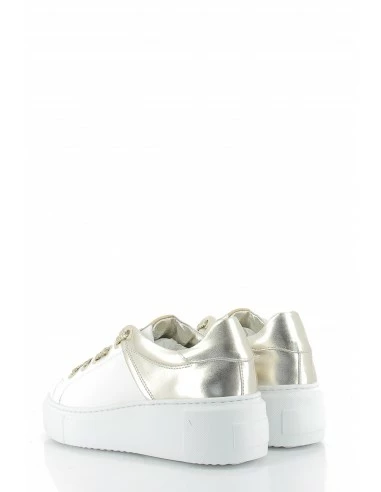 Valentino Baskets Compensées Femme Baraga Summer Cuir Blanc/doré 6 Valentino Baskets Compensées Femme Baraga Summer Cuir Blanc/doré – Image 4