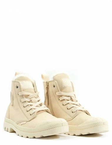 Palladium Baskets Fourrées Femme Pampa Hi Zip Nubuck Blanc Cassé/crème 4 Palladium Baskets Fourrées Femme Pampa Hi Zip Nubuck Blanc Cassé/crème – Image 2