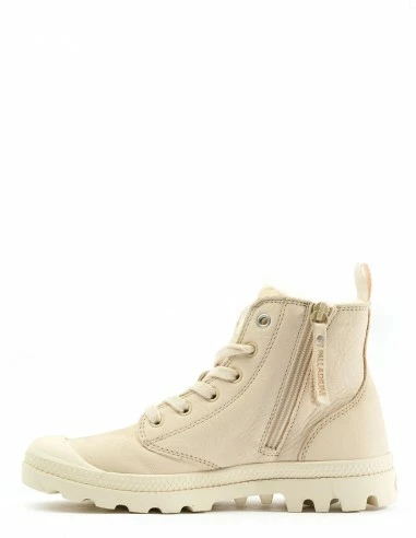 Palladium Baskets Fourrées Femme Pampa Hi Zip Nubuck Blanc Cassé/crème 5 Palladium Baskets Fourrées Femme Pampa Hi Zip Nubuck Blanc Cassé/crème – Image 3