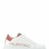 Valentino Baskets Compensées Femme Bounce Summer Cuir Blanc/rouge -Hylton Magasin 95b2302vit 730 valentino