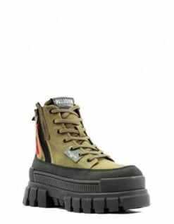 Palladium Boots Compensées Femme Revolt Boot Zip Tx Kaki -Hylton Magasin 98860 325 m palladium 3