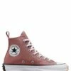 Converse Sneakers Compensées Montantes Femme Run Star Hike Hi Saddle Rose -Hylton Magasin a00852c converse