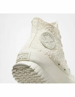 Converse Sneakers Compensées Montantes Femme Ctas Lugged 2.0 Hi Egret Jacquard Froissé Blanc -Hylton Magasin a00876c converse 5