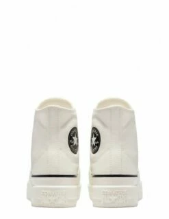 Converse Sneakers Compensées Montantes Femme Ctas Construct Hi Blanc Noir -Hylton Magasin a02832c converse 3