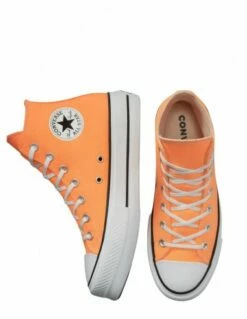 Converse Sneakers Montantes à Semelles Compensées Orange Fluo 8 Converse Sneakers Montantes à Semelles Compensées Orange Fluo -Hylton Magasin a03052c converse 1