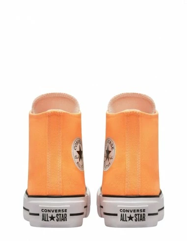 Converse Sneakers Montantes à Semelles Compensées Orange Fluo 6 Converse Sneakers Montantes à Semelles Compensées Orange Fluo – Image 4
