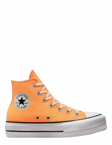 Converse Sneakers Montantes à Semelles Compensées Orange Fluo 3 Converse Sneakers Montantes à Semelles Compensées Orange Fluo