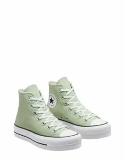 Converse Sneakers Compensées Femme Ctas Lift Hi Vert -Hylton Magasin a03541c converse 2