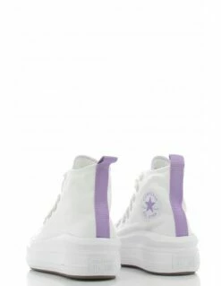 Converse Sneakers Compensées Montantes Femme Ctas Move Hi White Purple -Hylton Magasin a03667c converse 2