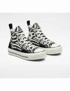 Converse Sneakers Compensées Montantes Femme Ctas Lift Hi Zebre -Hylton Magasin a03713c converse 1