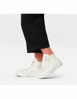 Converse Sneakers Compensées Montantes Femme Ctas Lift Hi Vintage Cuir Blanc -Hylton Magasin a03719c converse 1