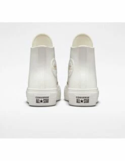 Converse Sneakers Compensées Montantes Femme Ctas Lift Hi Vintage Cuir Blanc -Hylton Magasin a03719c converse 4