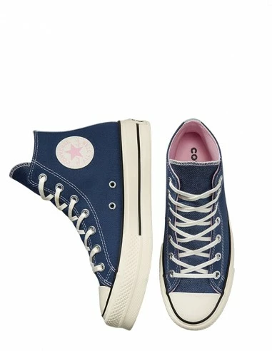 Converse Sneakers Compensées Montantes Femme Ctas Lift Hi Bleu Blanc Rose 4 Converse Sneakers Compensées Montantes Femme Ctas Lift Hi Bleu Blanc Rose – Image 2