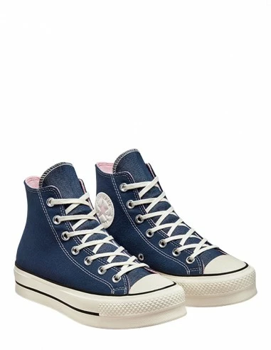 Converse Sneakers Compensées Montantes Femme Ctas Lift Hi Bleu Blanc Rose 5 Converse Sneakers Compensées Montantes Femme Ctas Lift Hi Bleu Blanc Rose – Image 3