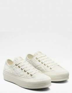 Converse Sneakers Compensées Femme Ctas Lift Ox Blanc -Hylton Magasin a05007c converse 2