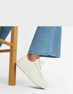 Converse Sneakers Compensées Femme Ctas Lift Ox Blanc -Hylton Magasin a05007c converse 4