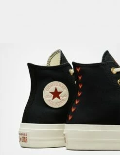 Converse Sneakers Compensées Montantes Femme Ctas Lift Hi Noir Blanc Doré Et Motifs -Hylton Magasin a05138c converse 4