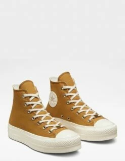Converse Sneakers Compensées Montantes Femme Ctas Lift Hi Miel -Hylton Magasin a05197c converse 2