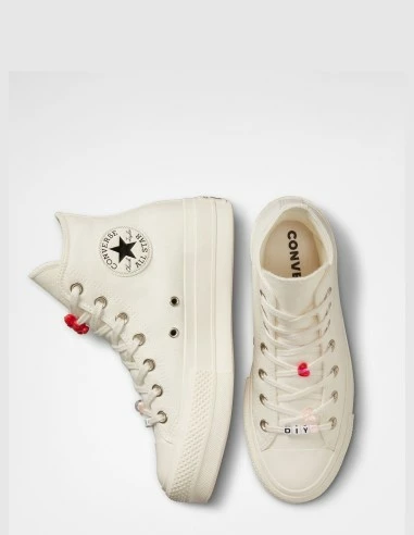 Converse Sneakers Compensées Femme Ctas Lift Hi Blanc 4 Converse Sneakers Compensées Femme Ctas Lift Hi Blanc – Image 2