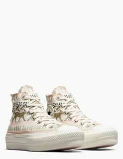 Converse Sneakers Compensées Femme Ctas Lift Hi Imprimé Animalier -Hylton Magasin a06817c converse 2