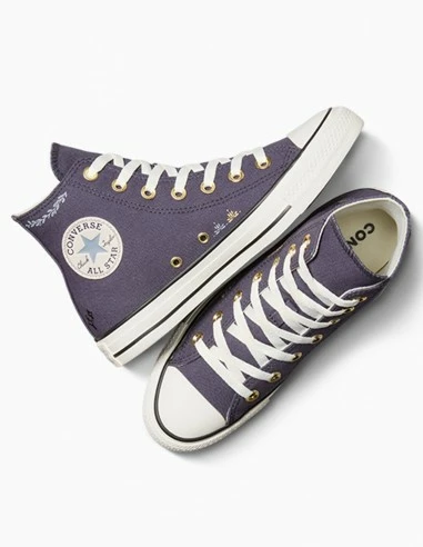 Converse Sneakers Montantes Femme Ctas Hi Dark Violet/motifs 4 Converse Sneakers Montantes Femme Ctas Hi Dark Violet/motifs – Image 2