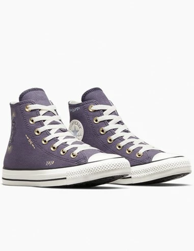 Converse Sneakers Montantes Femme Ctas Hi Dark Violet/motifs 5 Converse Sneakers Montantes Femme Ctas Hi Dark Violet/motifs – Image 3