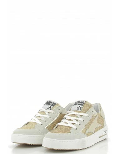 Semerdjian Baskets De Ville Femme Ale 9558 Cuir Gris/or/paillettes Or 4 Semerdjian Baskets De Ville Femme Ale 9558 Cuir Gris/or/paillettes Or – Image 2