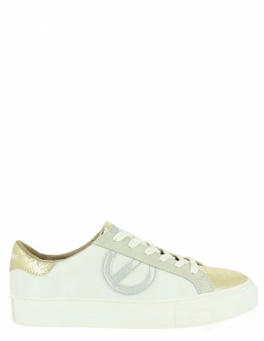 No Name Baskets De Ville Femme Arcade Side Cuir Blanc/or 3 No Name Baskets De Ville Femme Arcade Side Cuir Blanc/or