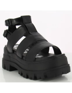 Buffalo Sandales Compensées Femme Aspha Gld Vegan 12 Buffalo Sandales Compensées Femme Aspha Gld Vegan -Hylton Magasin aspha gld black imi box leather 1