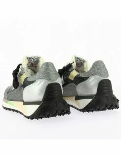 Semerdjian Baskets De Ville Femme Ayla 8487 Cuir Gris Paillette/vert/noir -Hylton Magasin ayla 8487 semerdjian 3