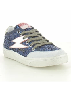 Semerdjian Baskets De Ville Femme Ayo 4446 Paillettes Bleu/blanc/or -Hylton Magasin ayo 4446 1