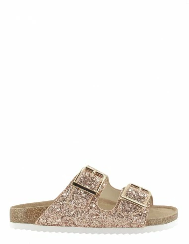 Colors Of California Mules Bio In Glitter Pour Femme Rose/Doré 3 Colors Of California Mules Bio In Glitter Pour Femme Rose/Doré