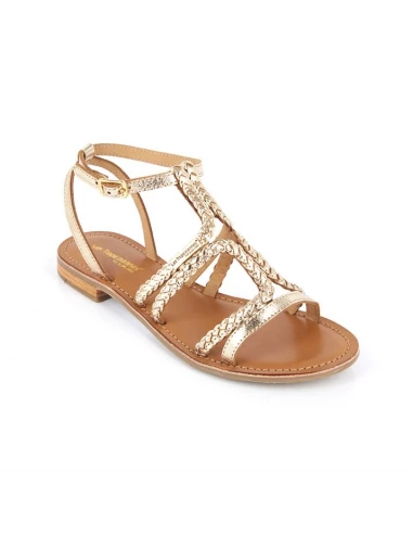 Les Tropéziennes Par M Belarbi Les Tropeziennes Par M.Belarbi Sandales Femme Bongo Cuir Or 4 Les Tropéziennes Par M Belarbi Les Tropeziennes Par M.Belarbi Sandales Femme Bongo Cuir Or – Image 2