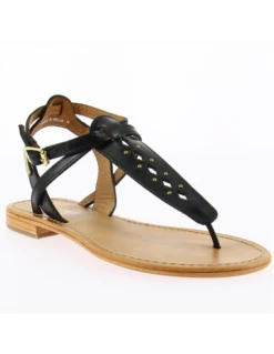 Les Tropéziennes Par M Belarbi Les Tropeziennes Par M.Belarbi Sandales Plates Femme Harnox Cuir Noir -Hylton Magasin c43508 les tropeziennes par mbelarbi 2