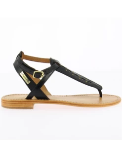 Les Tropéziennes Par M Belarbi Les Tropeziennes Par M.Belarbi Sandales Plates Femme Harnox Cuir Noir -Hylton Magasin c43508 les tropeziennes par mbelarbi 4