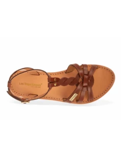 Les Tropéziennes Par M Belarbi Les Tropeziennes Par M.Belarbi Sandales Plates Hamsuni Cuir Marron -Hylton Magasin c43510 les tropeziennes par mbelarbi 2