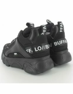 Buffalo Baskets Compensées Femme Chai Black Imi Suede/ Mesh Vegan -Hylton Magasin chai 01 1630190 c5 2