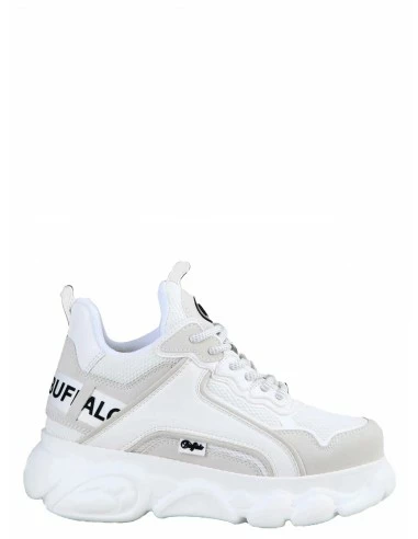 Buffalo Baskets Compensées Femme Chai White Imi Suede/ Mesh Vegan 3 Buffalo Baskets Compensées Femme Chai White Imi Suede/ Mesh Vegan