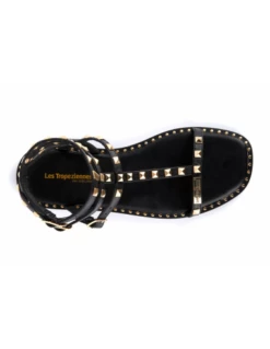 Les Tropéziennes Par M Belarbi Les Tropeziennes Par M.Belarbi Sandales Enfant Coralie Cuir Noir -Hylton Magasin coralie 2