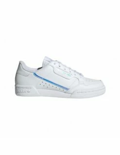 Adidas Sneakers Femme Continental 80 J Cuir Blanc Bleu -Hylton Magasin ee6471 continental 80 j 2