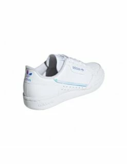 Adidas Sneakers Femme Continental 80 J Cuir Blanc Bleu -Hylton Magasin ee6471 continental 80 j 6
