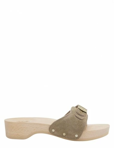 Scholl Sabots Femme Pescura Heel Daim Taupe 3 Scholl Sabots Femme Pescura Heel Daim Taupe