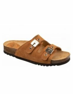 Scholl Mules Femme Alba Daim Marron