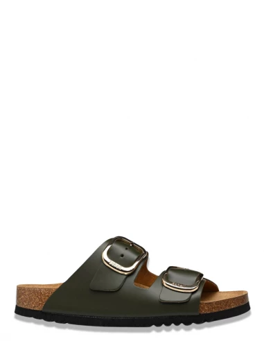 Scholl Mules Femme Noelle Cuir Kaki 3 Scholl Mules Femme Noelle Cuir Kaki