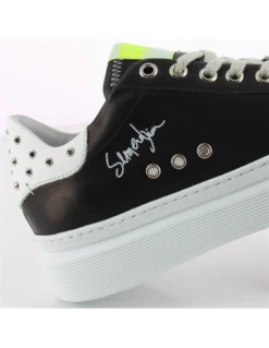 Semerdjian Baskets Compensées Femme Fay 6720 Cuir Noir/blanc -Hylton Magasin fay 6720 1