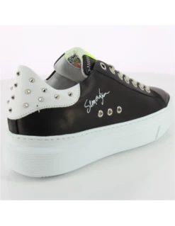 Semerdjian Baskets Compensées Femme Fay 6720 Cuir Noir/blanc -Hylton Magasin fay 6720 3