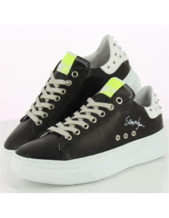 Semerdjian Baskets Compensées Femme Fay 6720 Cuir Noir/blanc -Hylton Magasin fay 6720 4