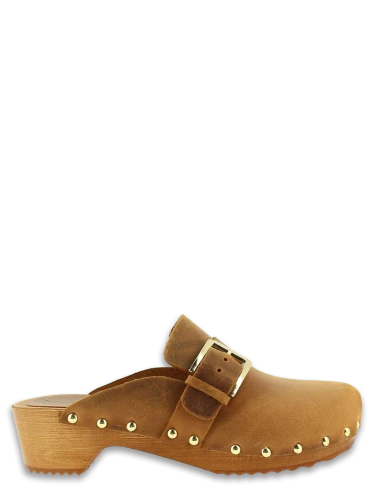 Hylton Sabots Femme Folk Cuir Marron 3 Hylton Sabots Femme Folk Cuir Marron